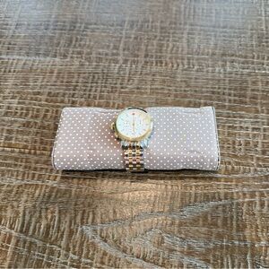 Michelle Ladies Two-Tone WatchGold and Silver Watch with White Dial